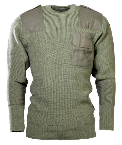 Laden Sie das Bild in Galerie -Viewer, {Original Bundeswehr Oliv Pullover - Strapazierfähiger Wollpullover in Olivgrün
